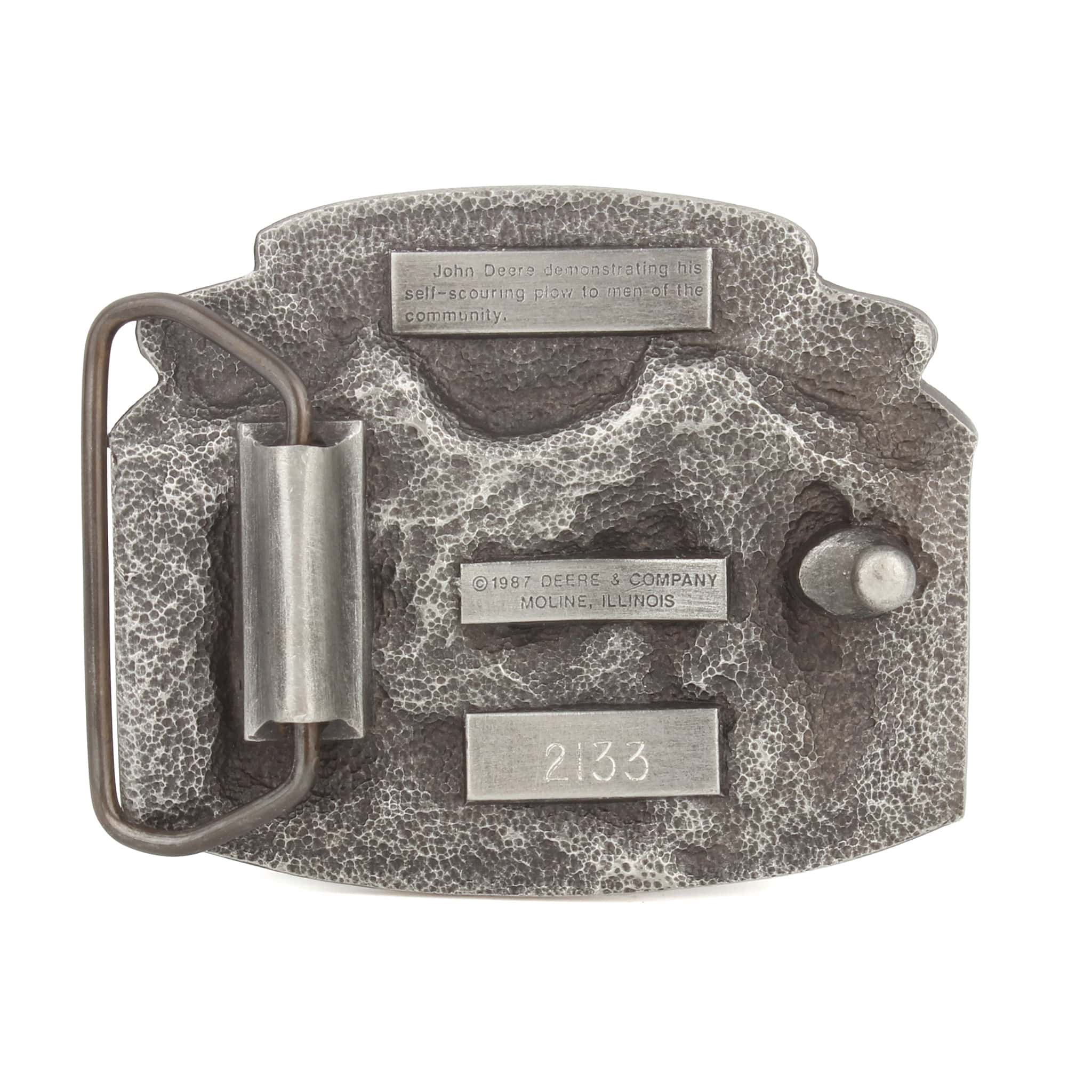 Vintage 1987 John Deere 150 Years Plow LE Belt Buckle - Image 2