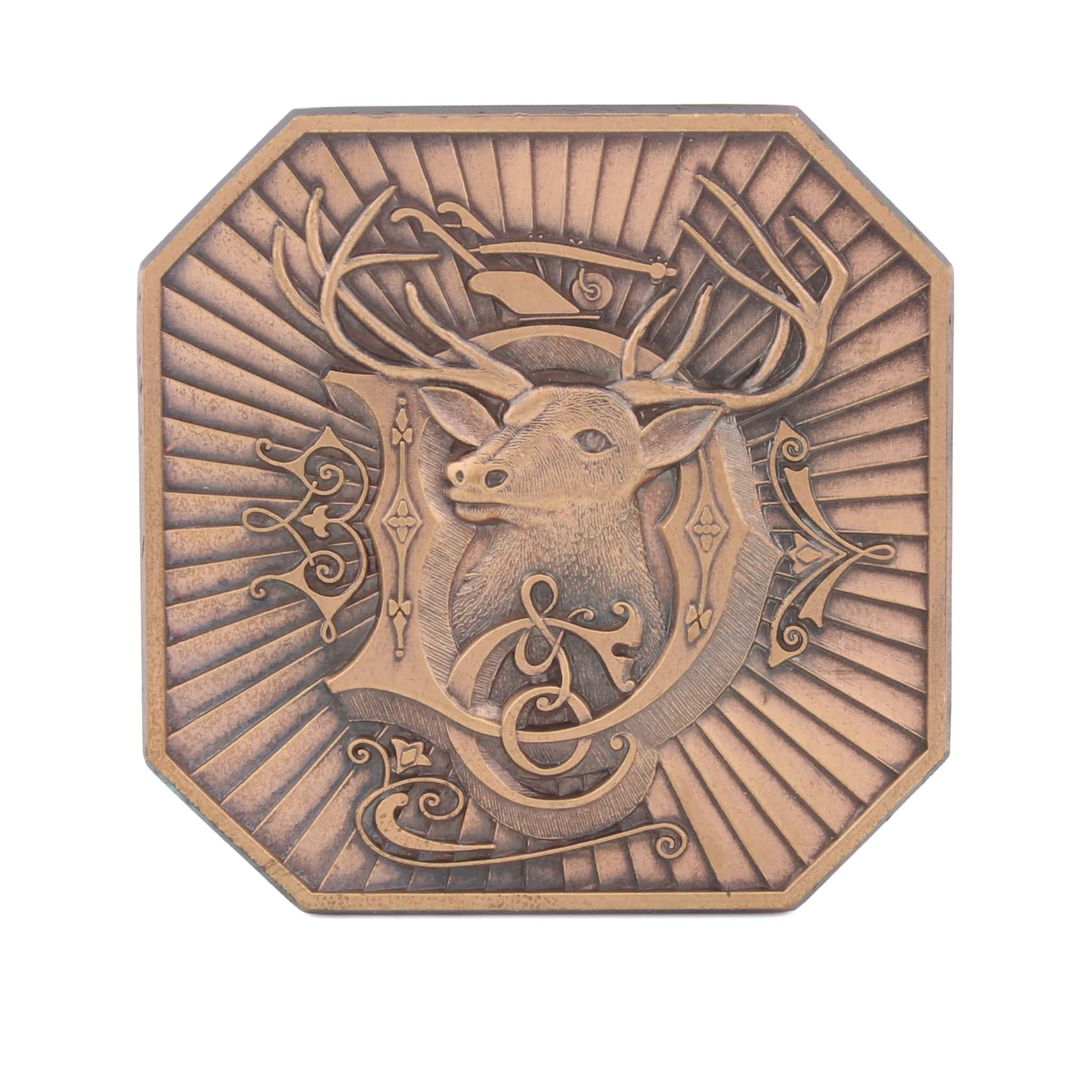 Vintage 1987 John Deere Stag Logo Octagon Belt Buckle