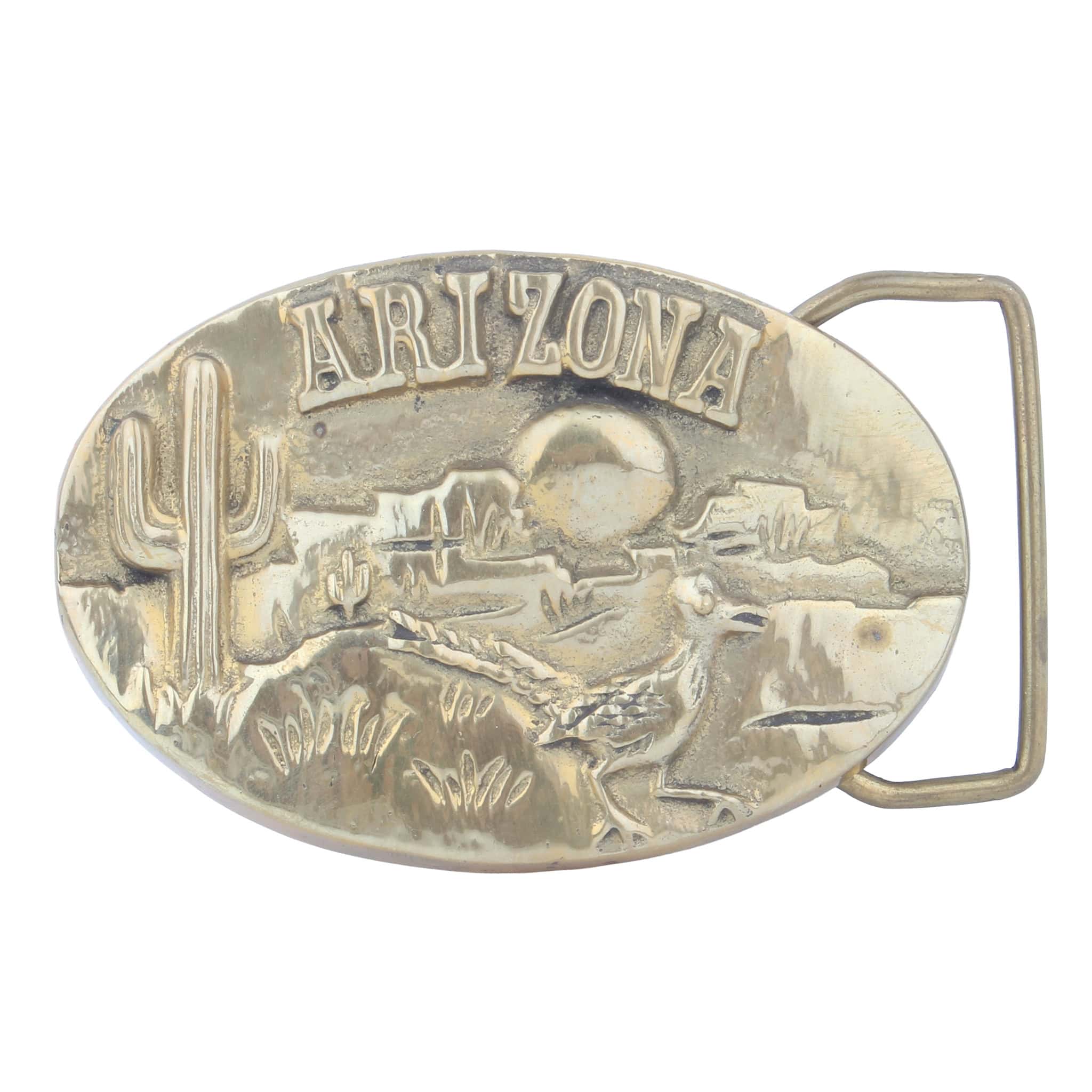 Vintage Arizona Solid Brass Buckle