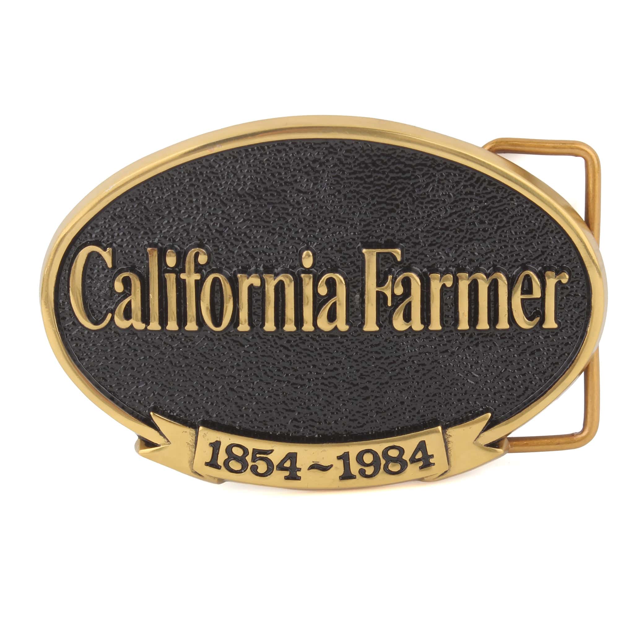 Vintage California Farmer Magazine 1854-1984 Brass Belt Buckle by JADCO