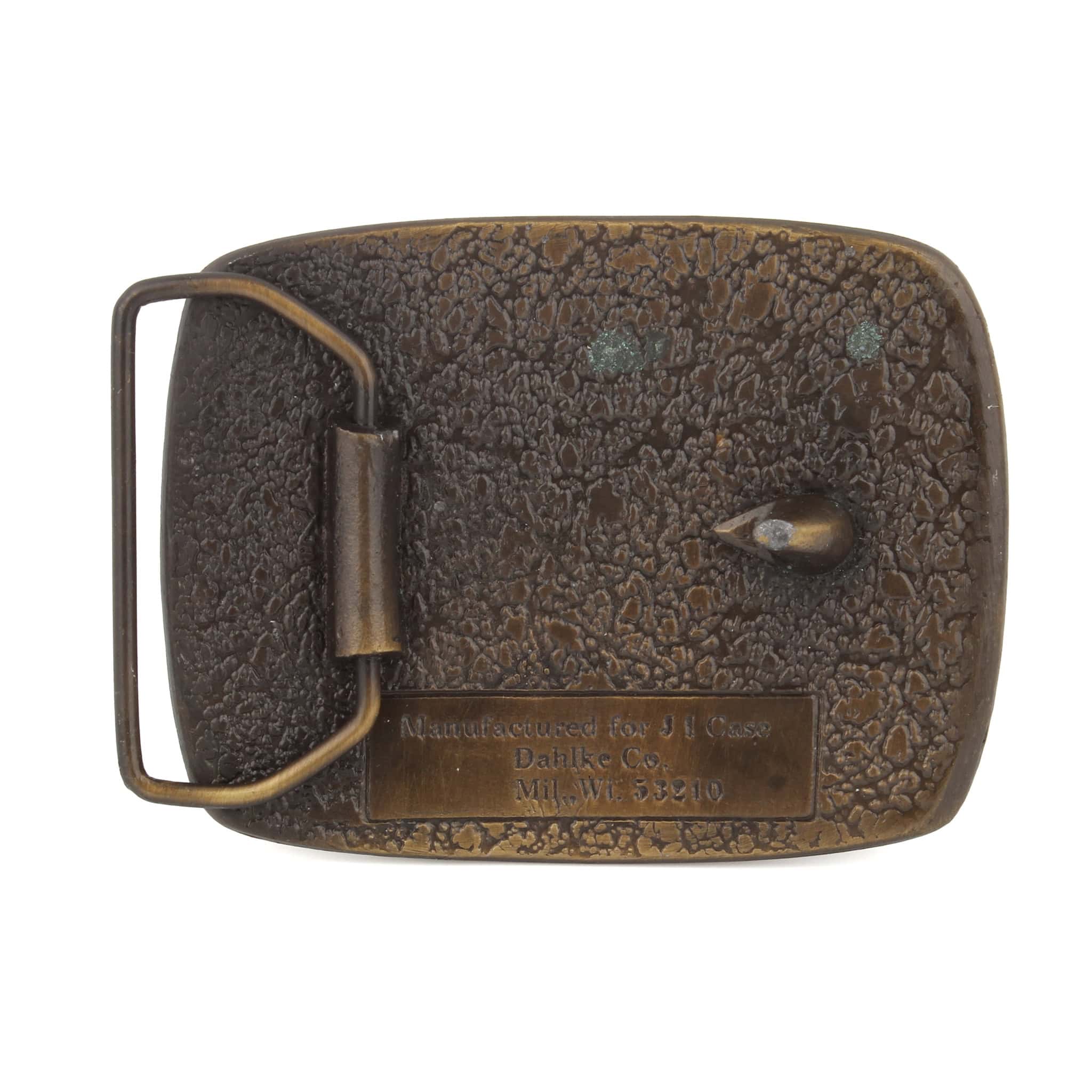 Vintage Case 2870 Tractor 4WD Brass Belt Buckle - Image 2