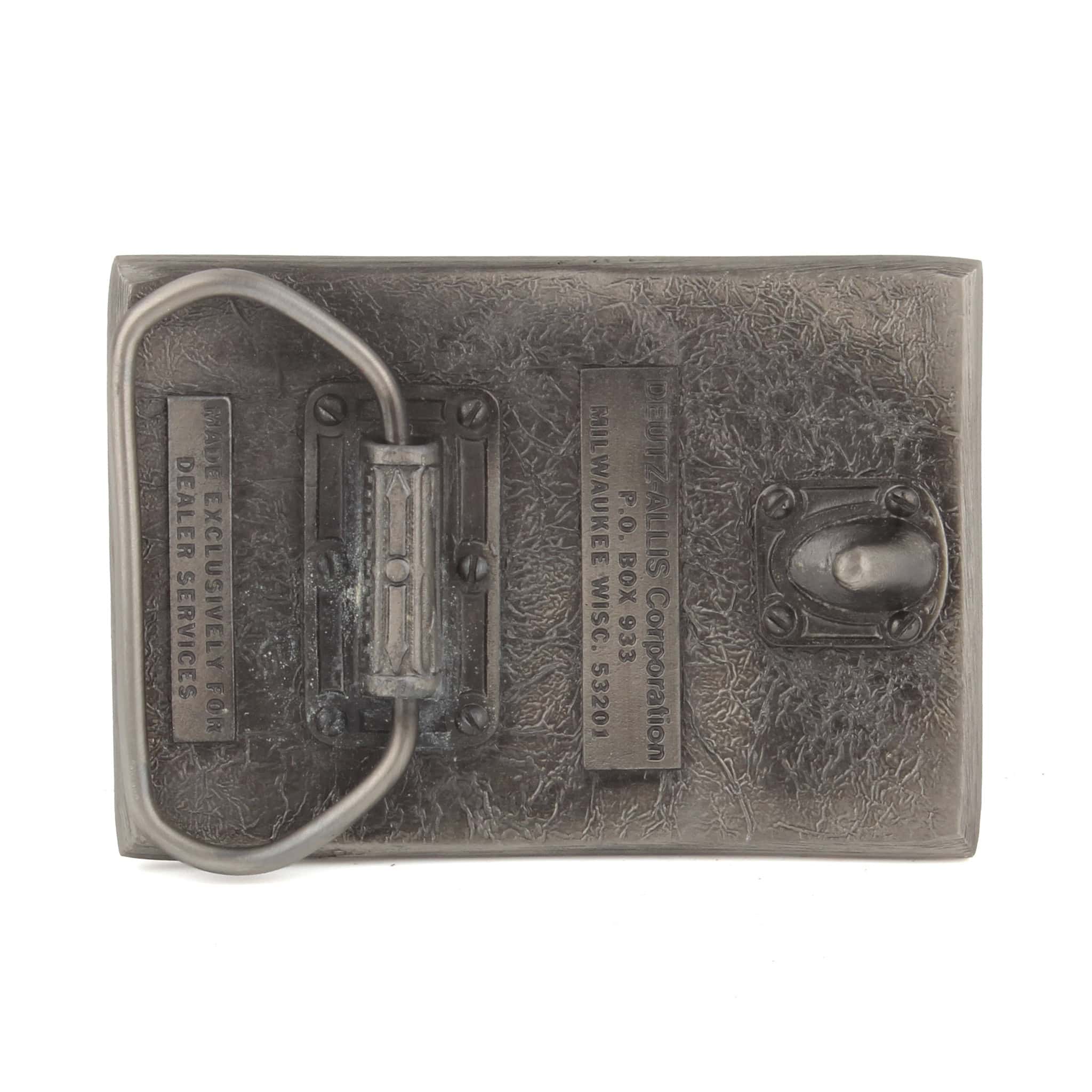 Vintage Deutz Allis Dealer Services Orange Belt Buckle - Image 2