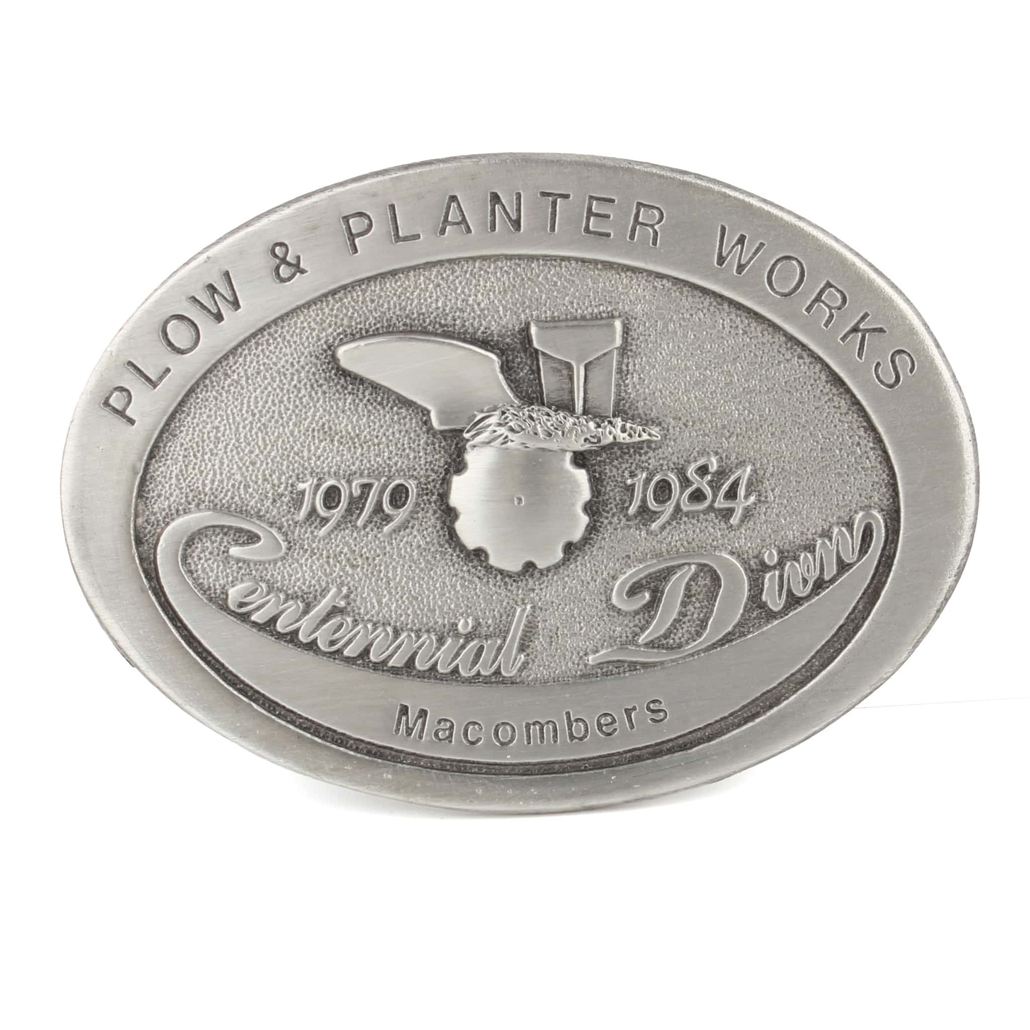 Vintage John Deere Plow & Planter Works Macombers 1984 Belt Buckle