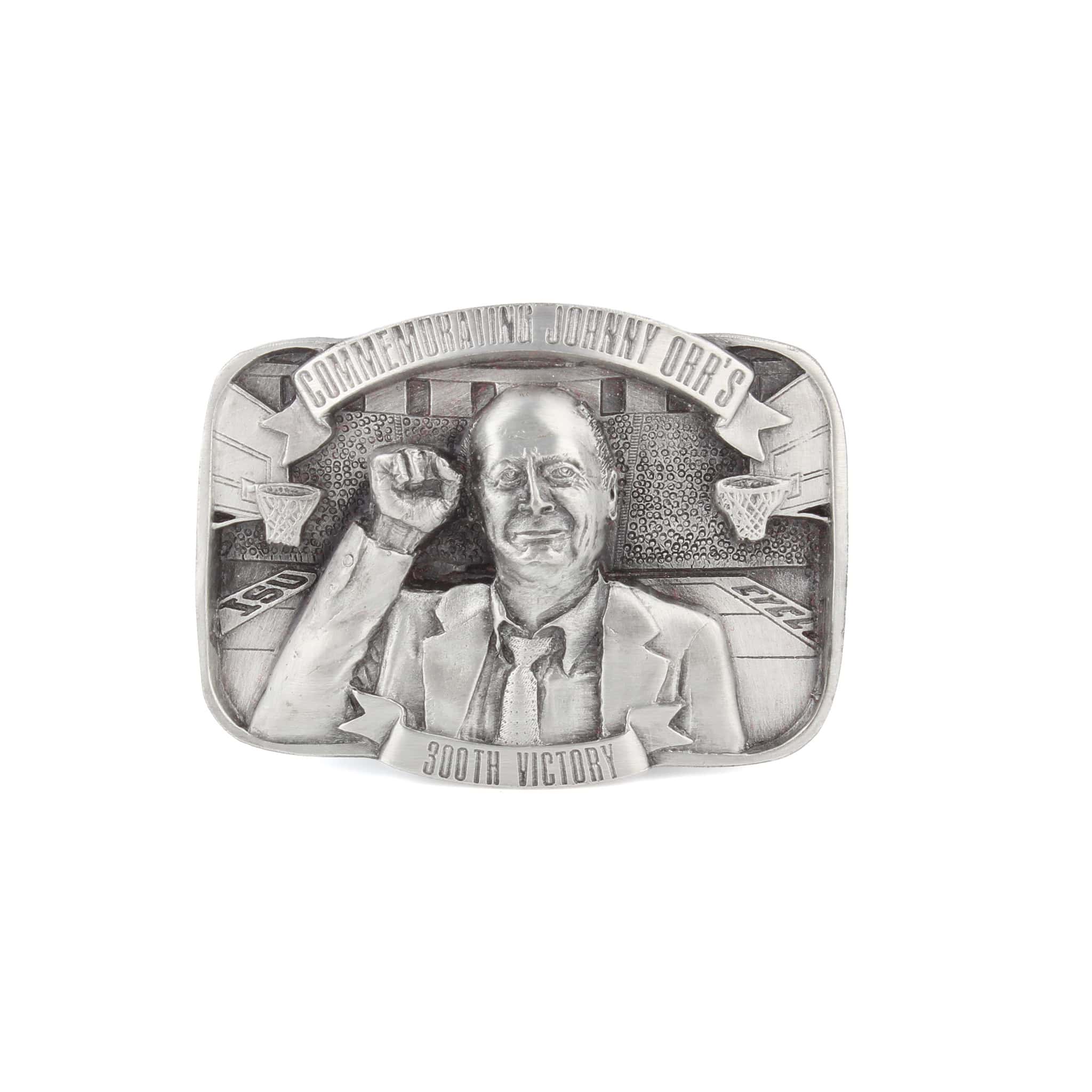 Vintage Johnny Orr Iowa State 300th Win Pewter Limited Edition Belt Buckle