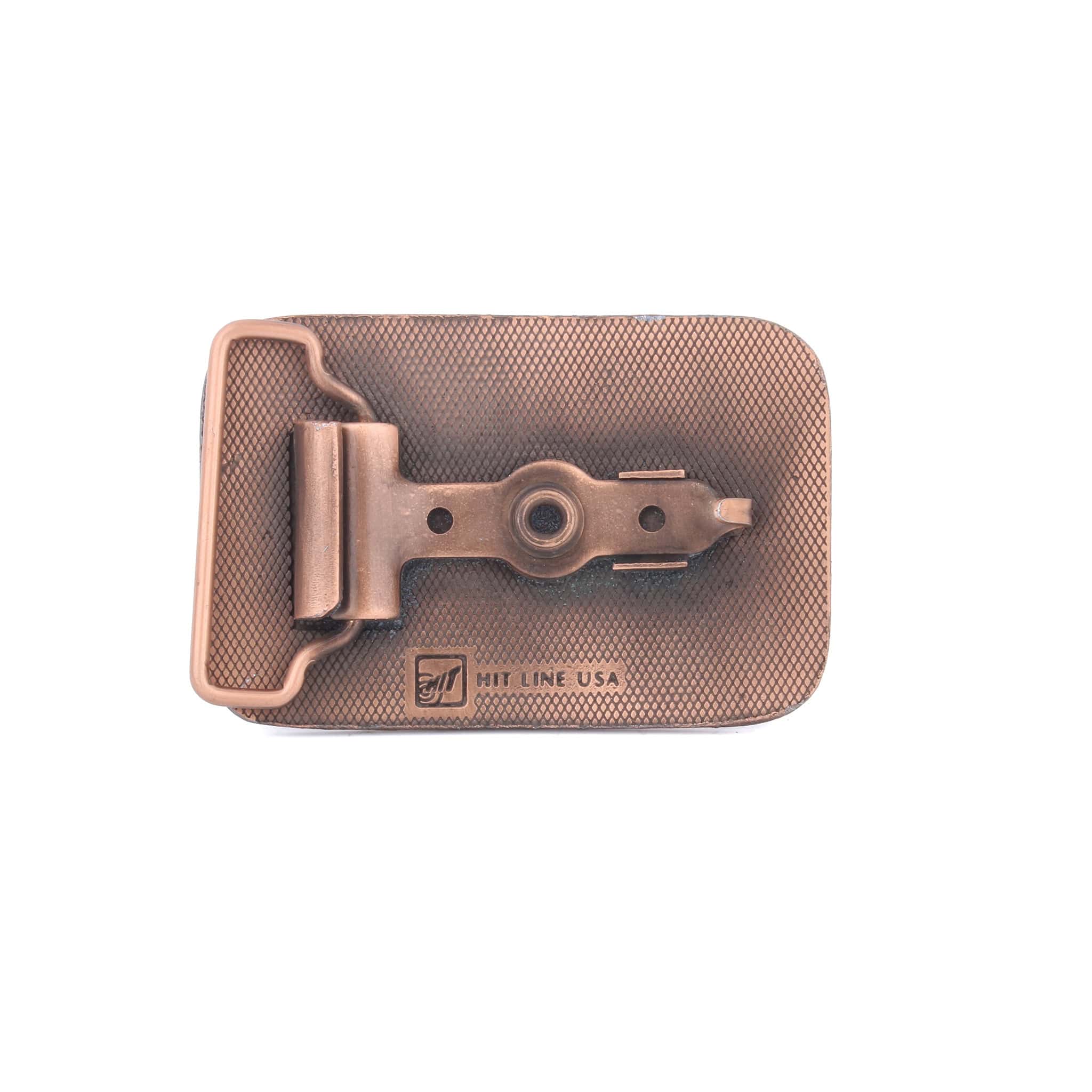 Vintage Lester The Leader Brass Hit Line Belt Buckle - Image 2
