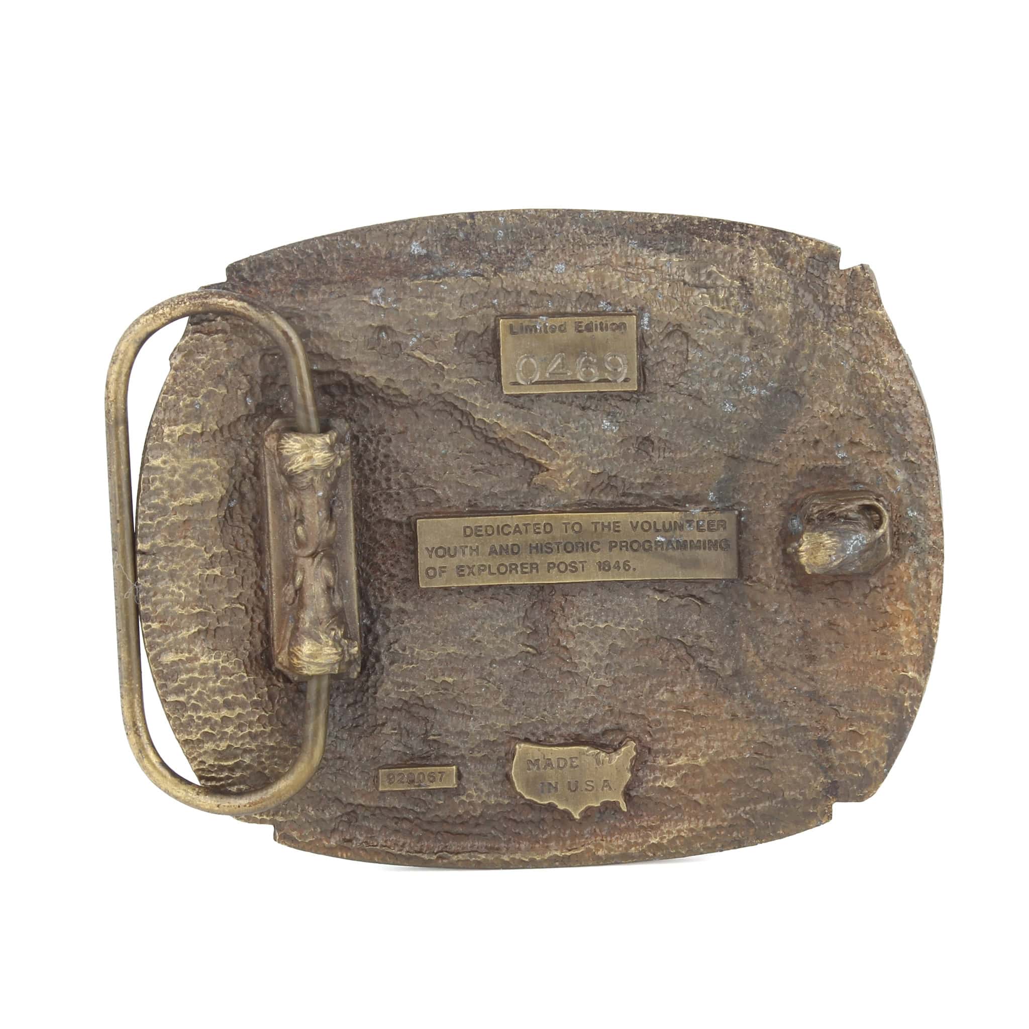 Vintage Midwest Old Threshers 1992 Reunion Log Village Mt Pleasant Iowa LE Belt Buckle - Image 2