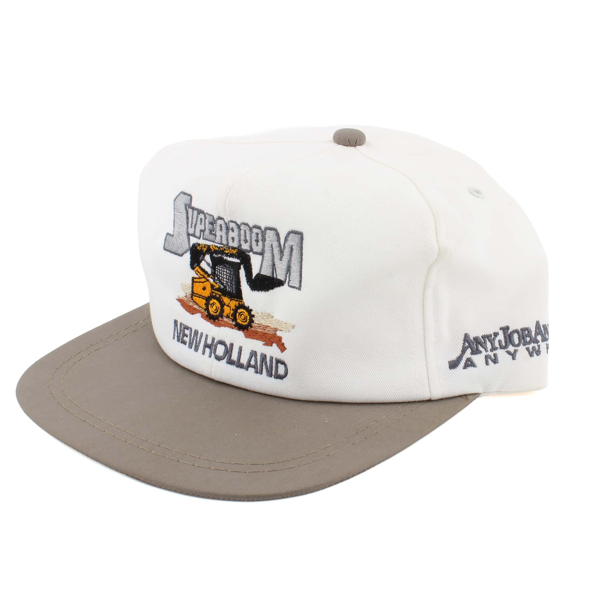 Vintage New Holland Superboom Skidsteer Loader Snapback Hat by K-Brand