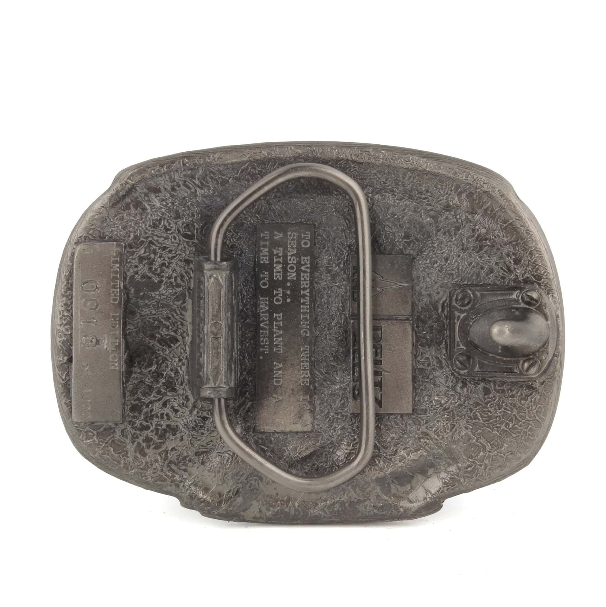 Vintage Pewter Deutz Allis Quadra Disk 385 Planter Belt Buckle, Limited Edition - Image 2
