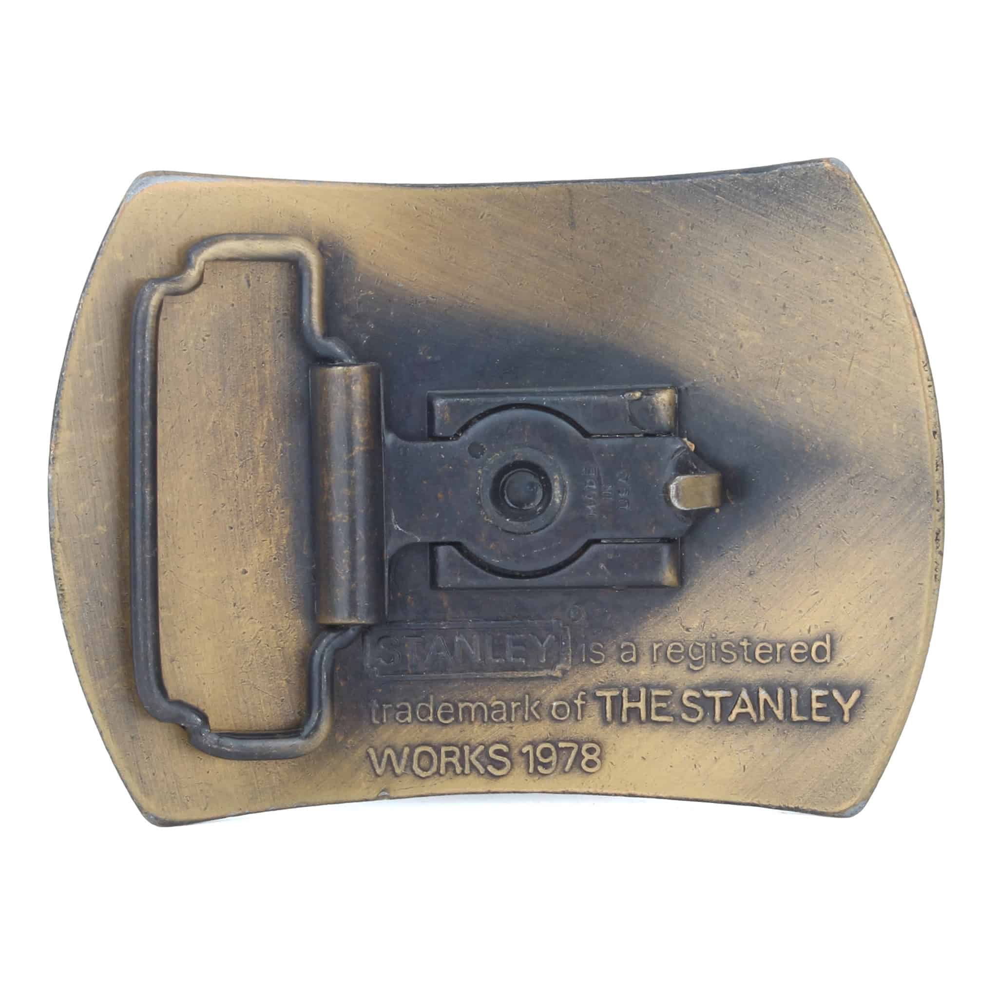 Vintage Stanley Tools Brass Belt Buckle, Made in the USA - Image 2