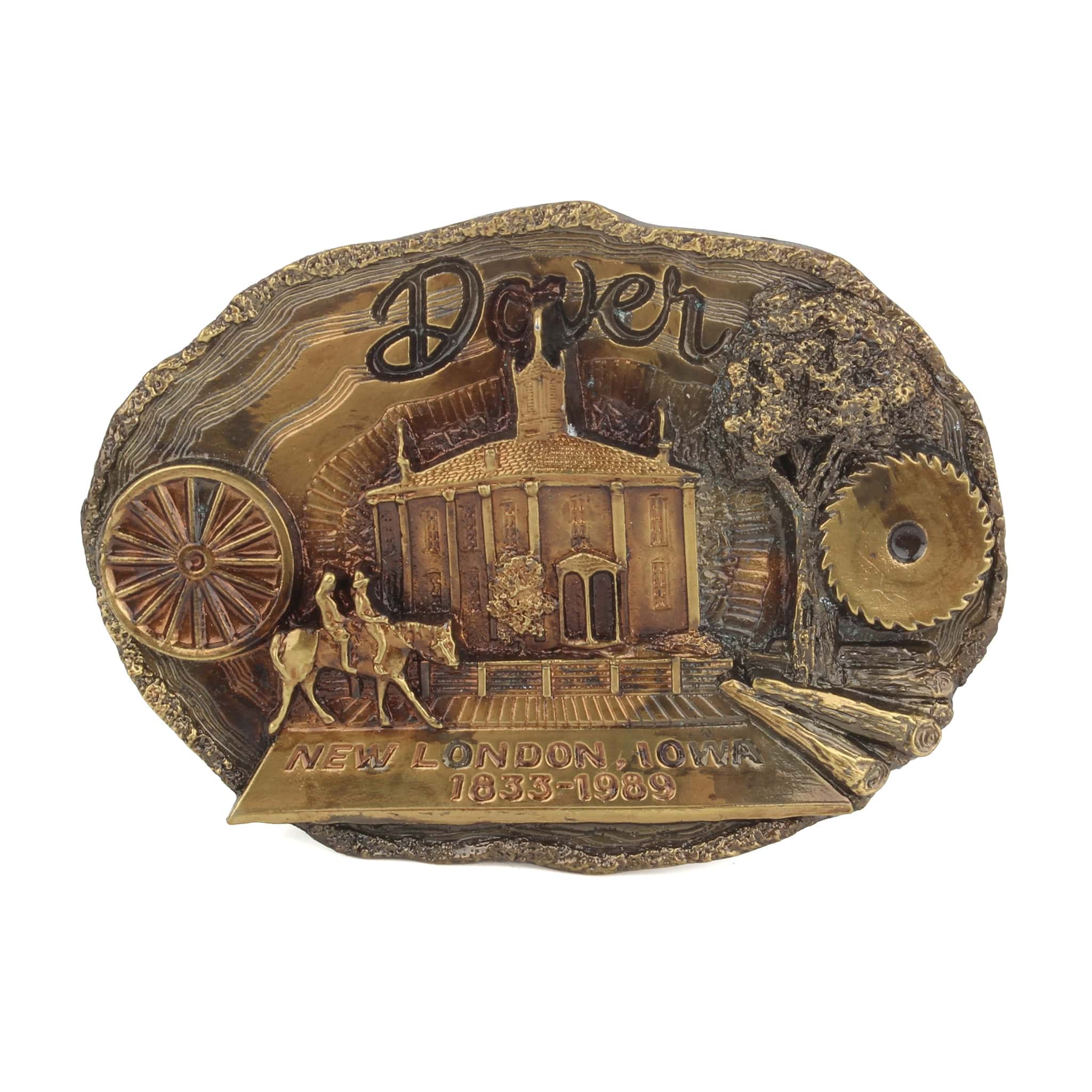 Vintage Vintage 1989 Dover New London, Iowa LE Belt Buckle by Siskiyou
