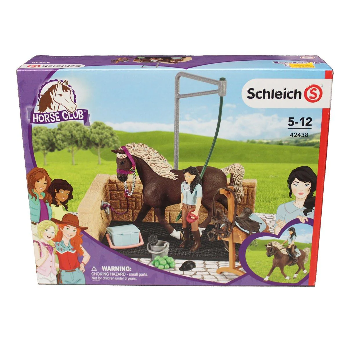 Horse Club Washing Area Set Featuring Emily & Luna by Schleich