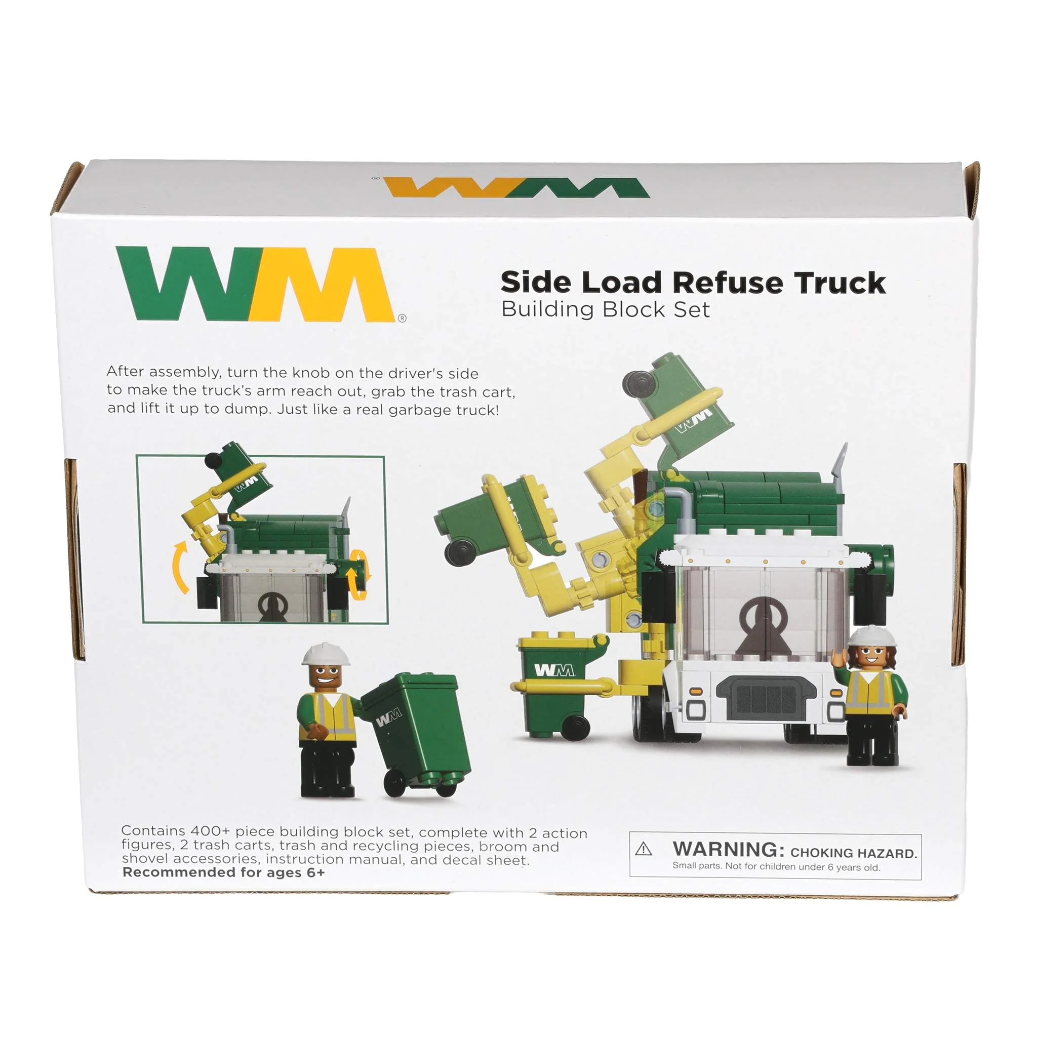 Waste Management Side-Load Garbage Truck Building Block Set by First Gear, 402+ Pieces - Image 3