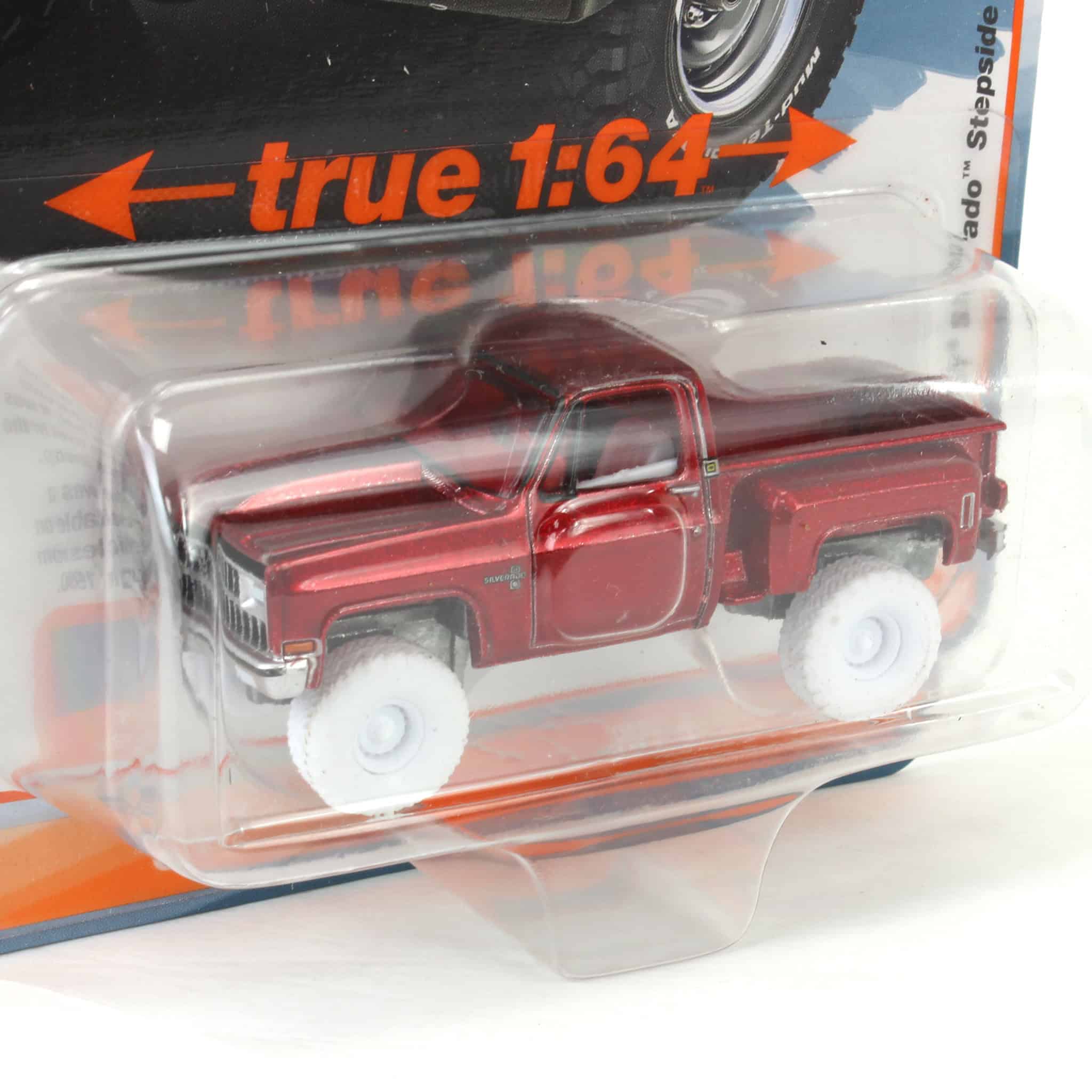 White Lightning Chase ~ 1/64 1981 Chevrolet Silverado 10 Stepside, Light Blue, Auto World - Image 2