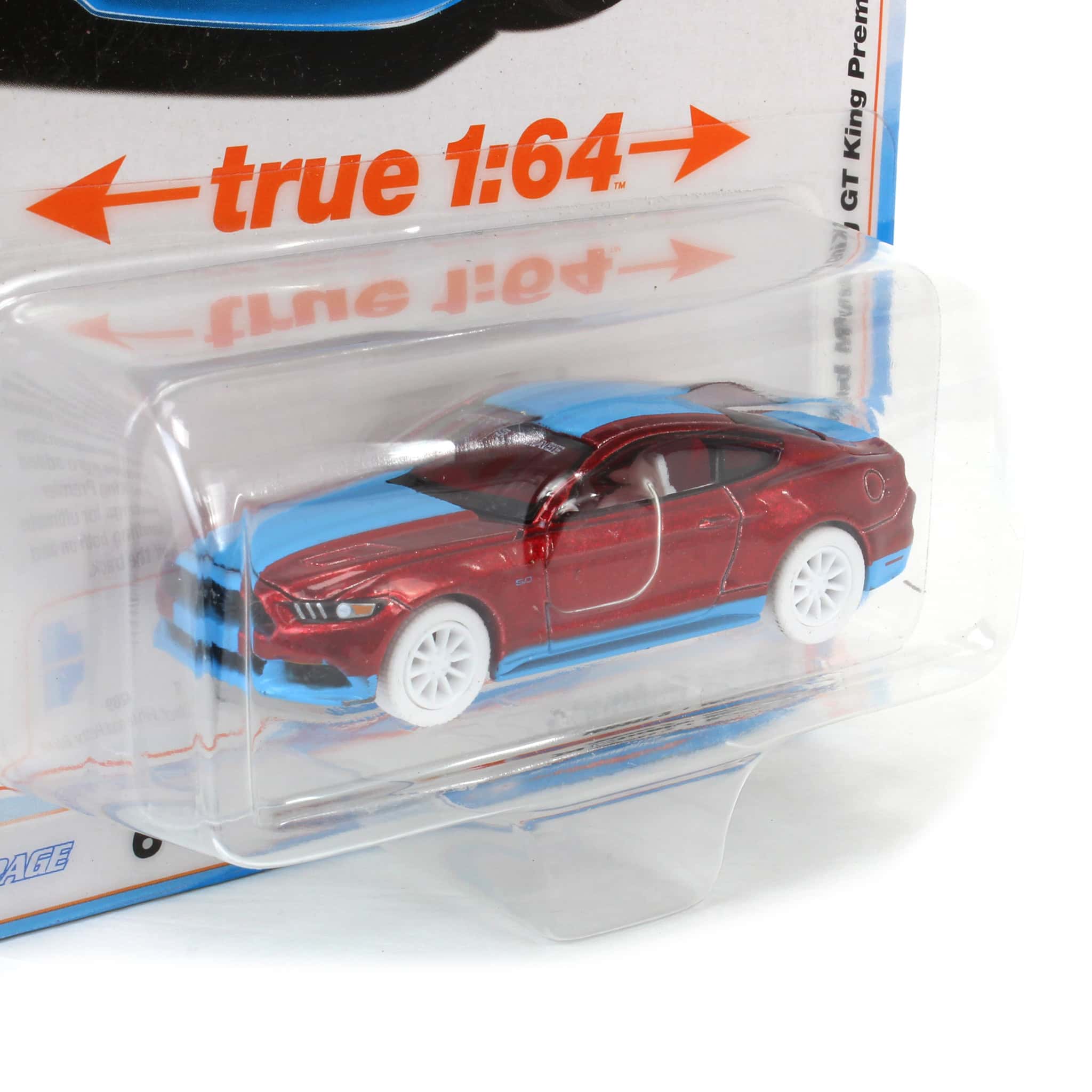 White Lightning Chase ~ 1/64 Petty’s Garage 2017 Ford Mustang GT Tribute Edition with Petty Garage Logos, White, Auto World - Image 2