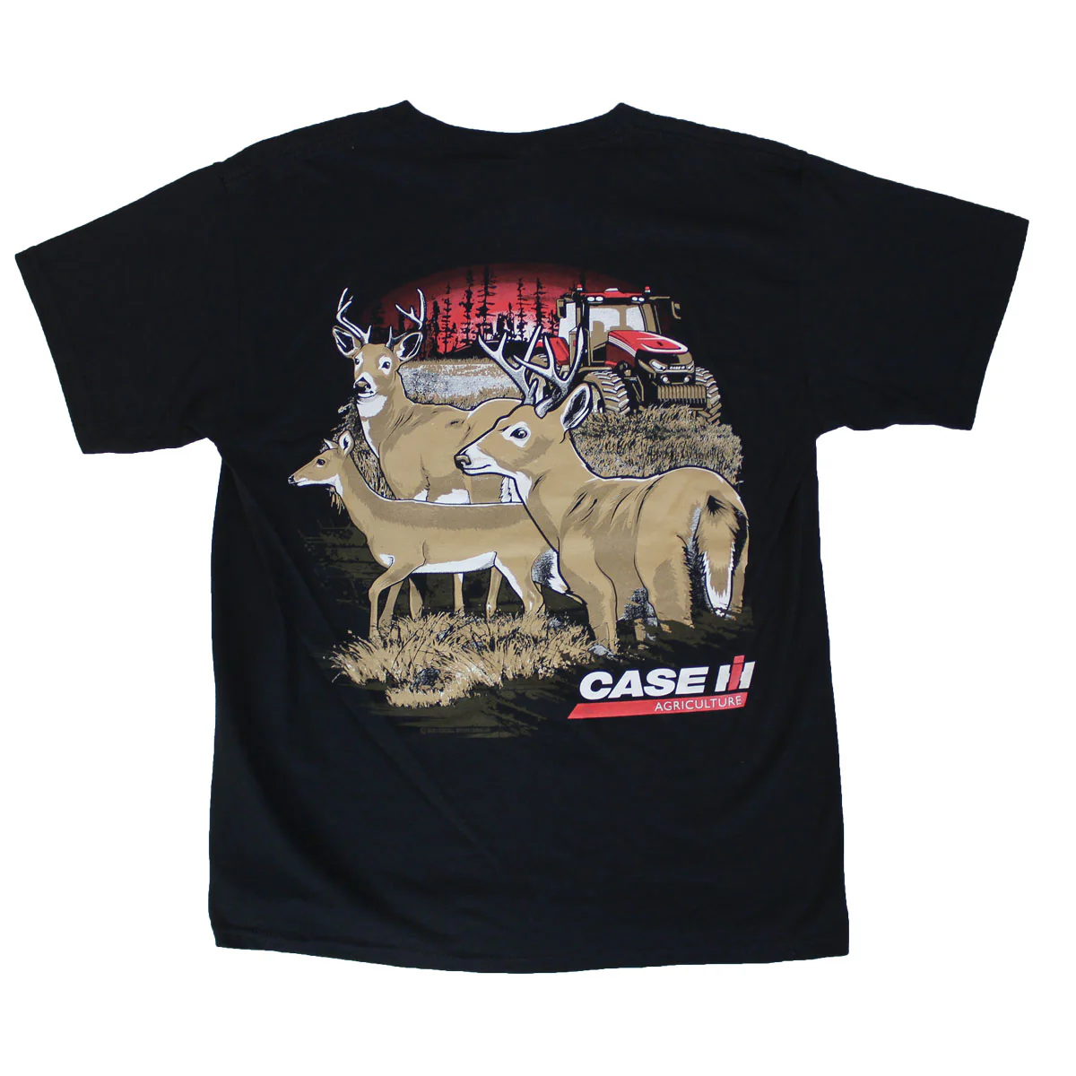 YOUTH Case IH Magnum in Field Black Short Sleeve T-shirt - Image 2
