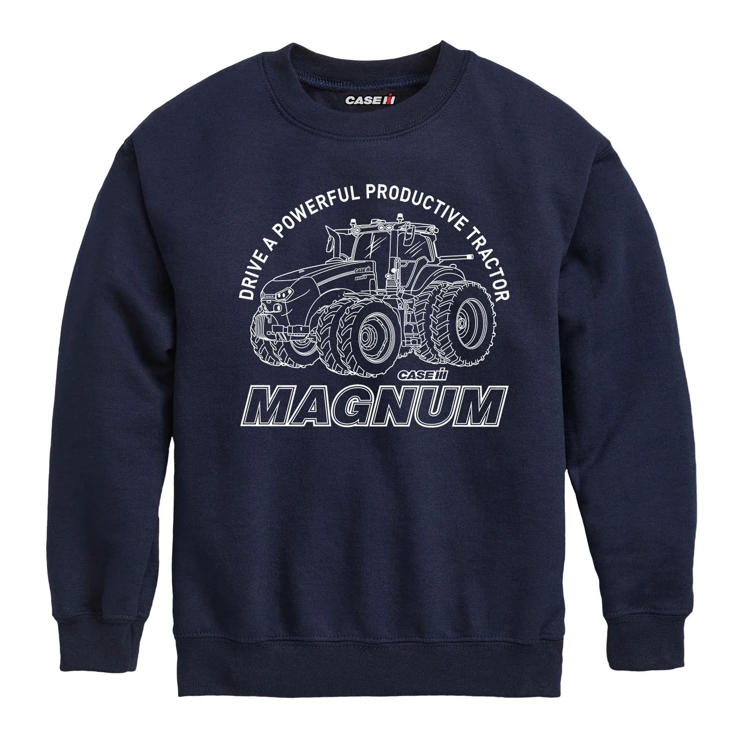 Youth Case IH Magnum Tractor Navy Blue Crew Neck Sweatshirt