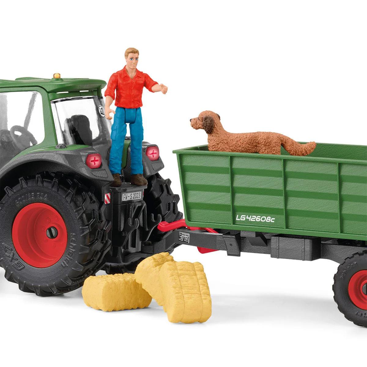 (B&D) Green Tractor with Loader & Dump Trailer by Schleich - Damaged Item - Image 3