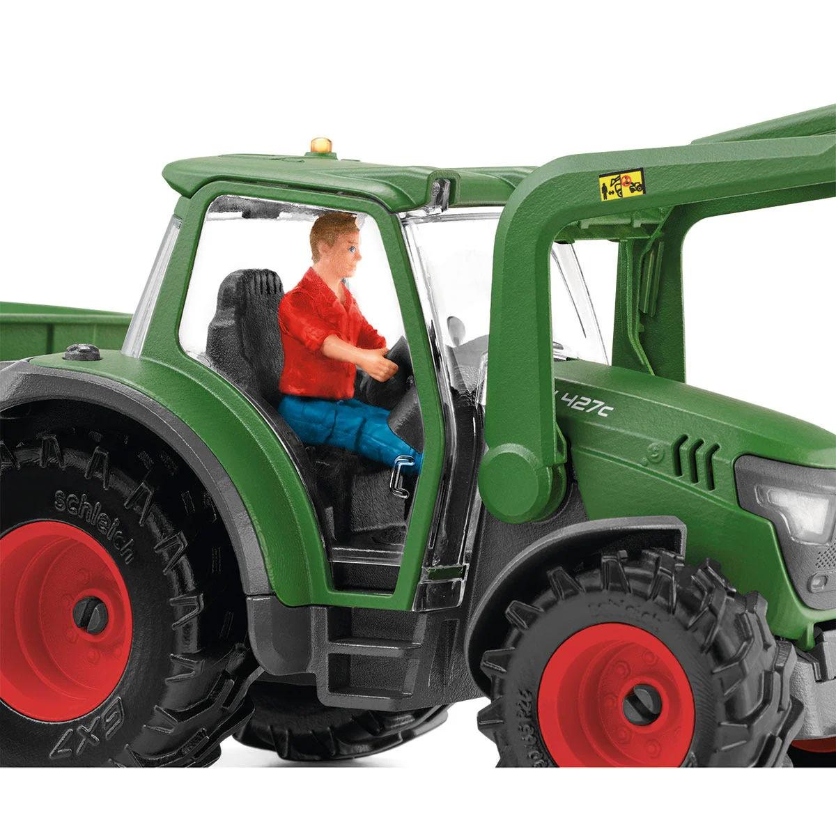 (B&D) Green Tractor with Loader & Dump Trailer by Schleich - Damaged Item - Image 4